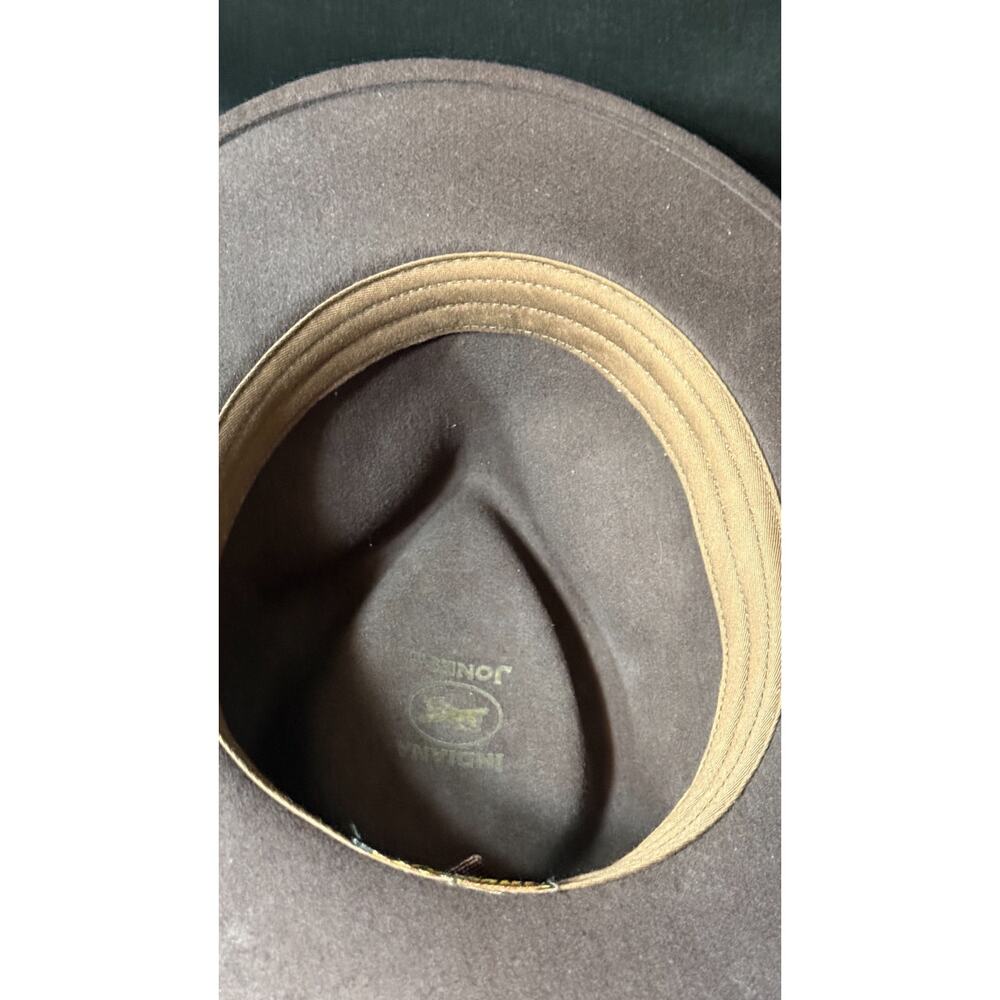 Indiana Jones Brown Wool Felt Fedora Safari Hat Adult Medium Size 71/4 NWOT - Picture 9 of 12